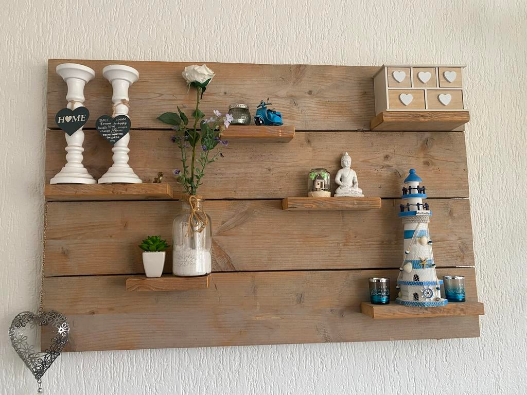 Natuurlijk Eiken Steigerhout Wandpaneel Decoratie 120x80cm, Ophalen, Gebruikt