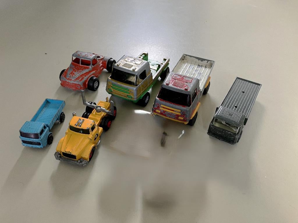 Metalen vrachtwagens / vintage speelgoed Matchbox, Ophalen of Verzenden, Gebruikt