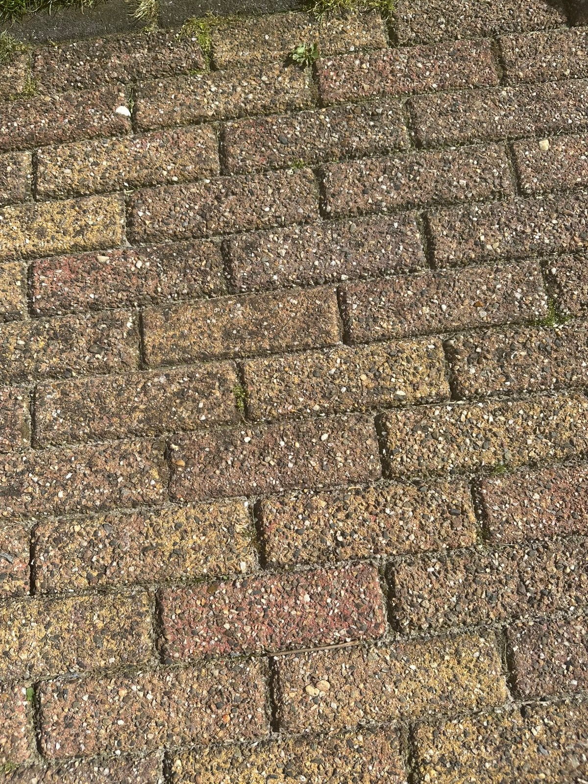 Gratis Ongeveer 25 m2  stenen bont genuanceerd excluton, Ophalen, Klinkers, Zo goed als nieuw, 10 m² of meer