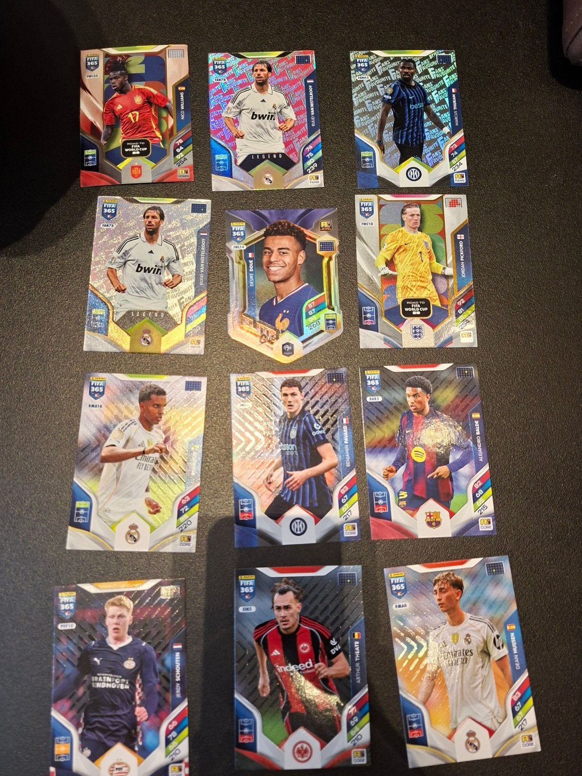 12 Panini FIFA 365 voetbalplaatjes - Perfecte staat, Ophalen of Verzenden, Nieuw, Buitenlandse clubs, Spelerskaart
