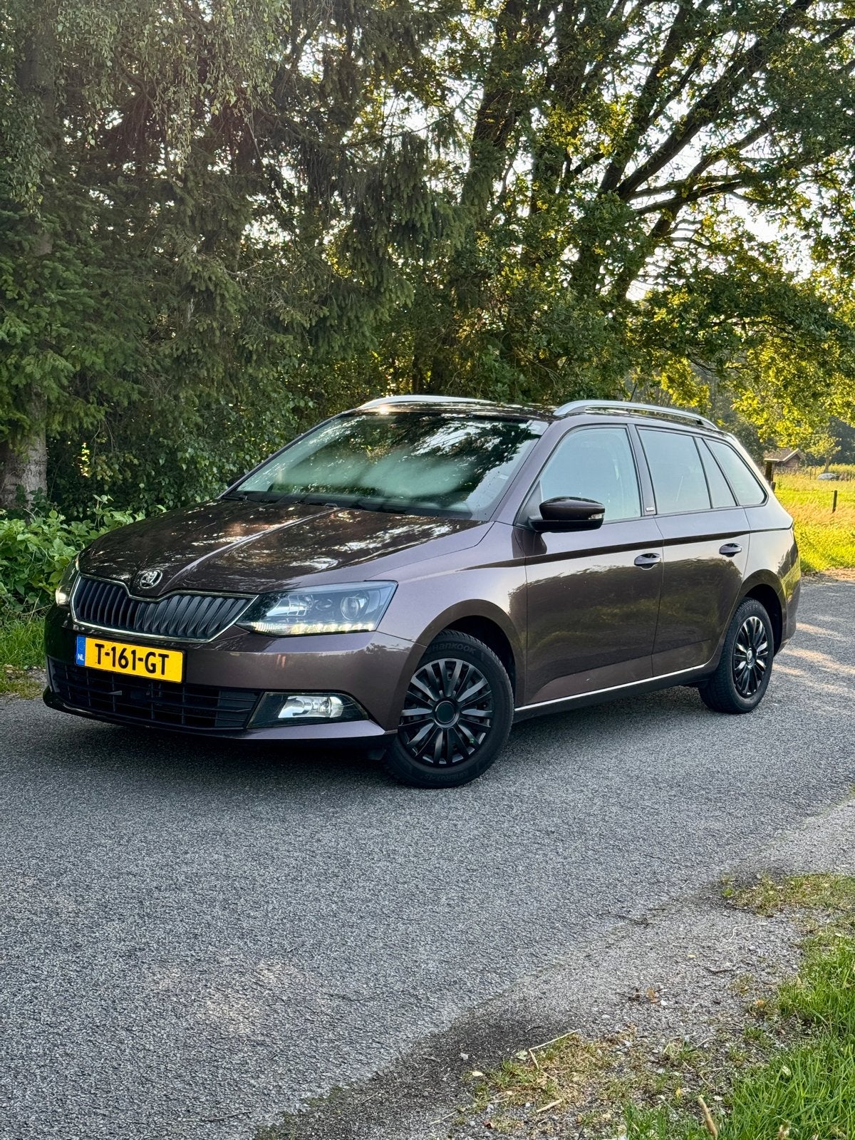 Luxe Skoda Fabia | APK | STOELV | NAVI | ALLS-SOUND | ISOFIX, Dealer onderhouden, Zwart, Bruin, 979 kg