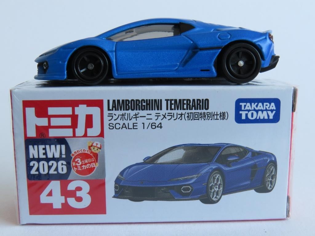 Tomica nr43 Lamborghini Temerario (sp)1/64 3inch tomy, Ophalen of Verzenden, Nieuw, Auto