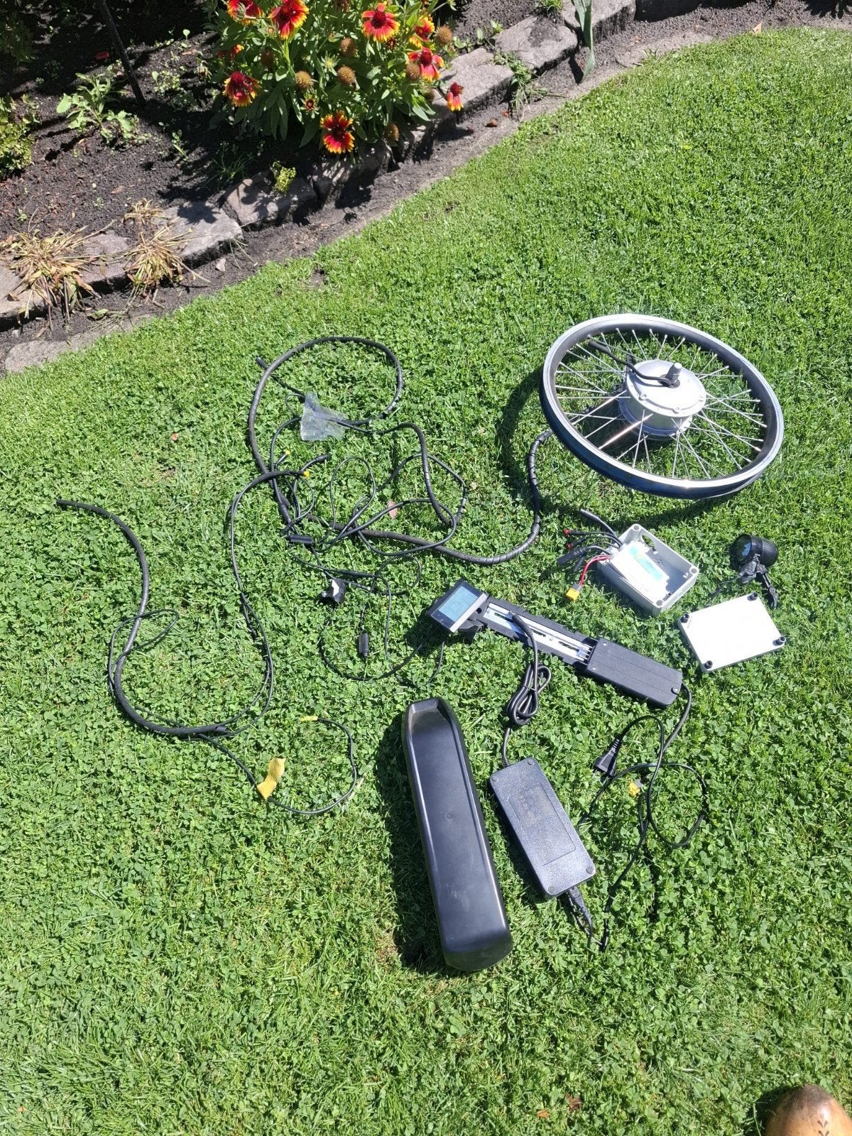 Bafang Elektrische bakfiets ombouwset met accu en motorwiel, Ophalen, Gebruikt