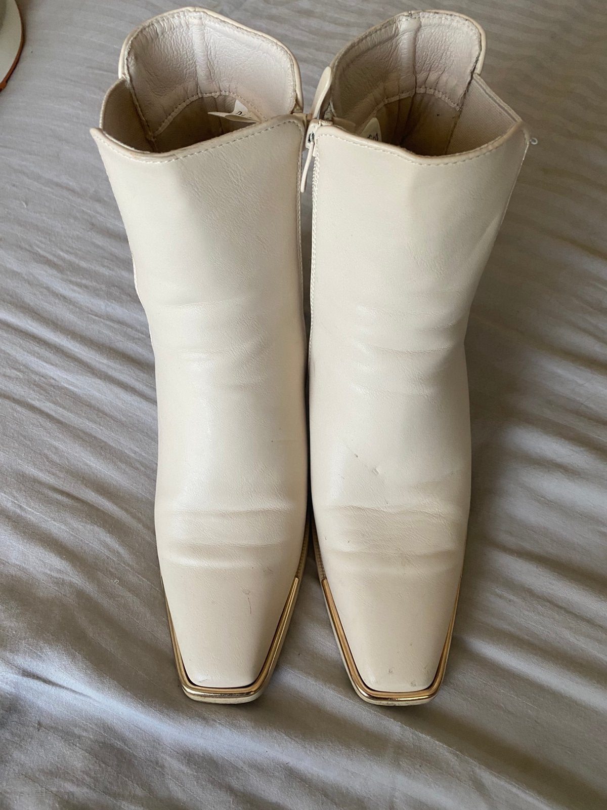 Enkel laarsjes maat 41, Kleding | Dames, Schoenen, Ophalen of Verzenden, Zo goed als nieuw, Wit