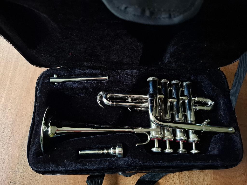 Soundsaga piccolo trompet bes  Nieuw, Ophalen, Nieuw, Bes-trompet, Met koffer