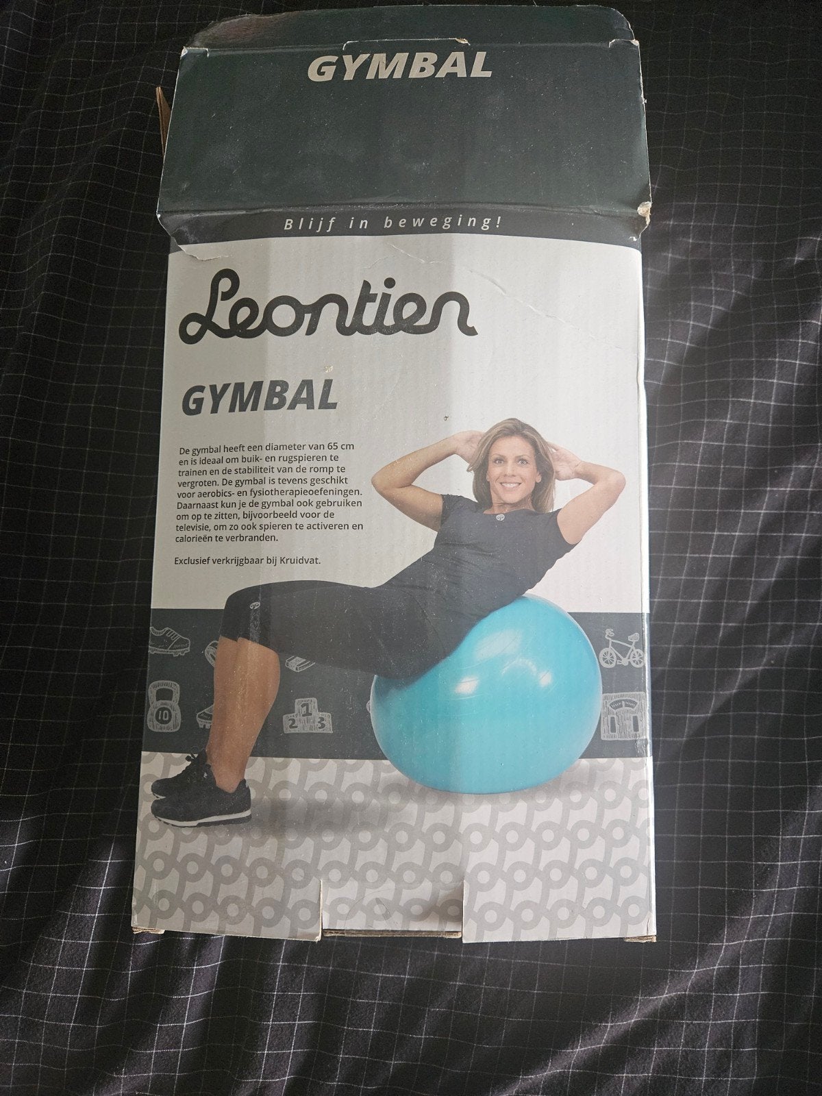 Leontien Gymbal 65 cm - Ideaal voor buik- en rugspieren, Ophalen of Verzenden, Gebruikt, Benen, Fitnessbal