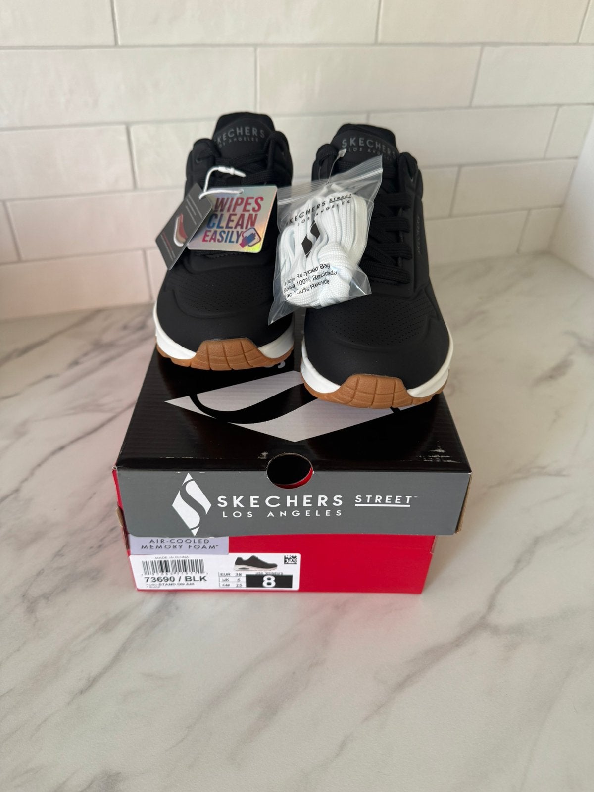 Skechers Street UNO – Stand on Air (maat 38), Zwart, Nieuw, Ophalen of Verzenden, Sneakers of Gympen