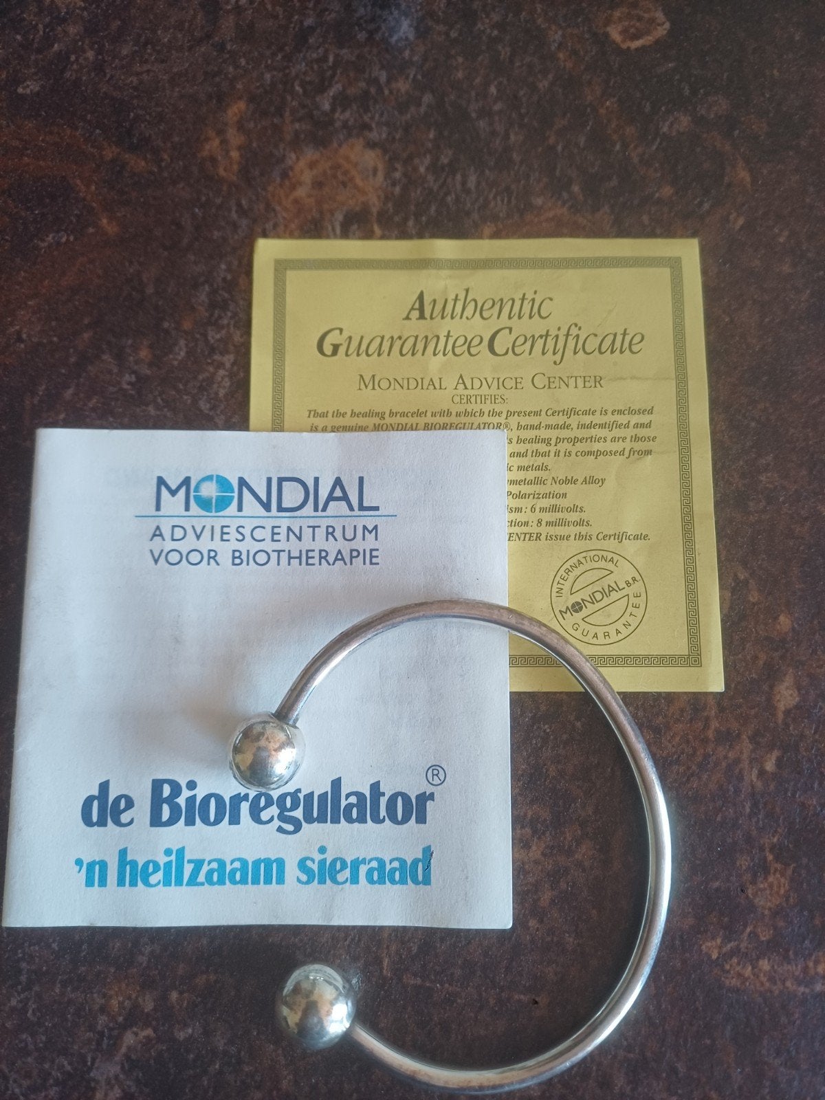 Mondial Bioregulator Armband - Zilverkleurig met Certificaat, Sieraden, Tassen en Uiterlijk, Armbanden, Ophalen of Verzenden, Gebruikt