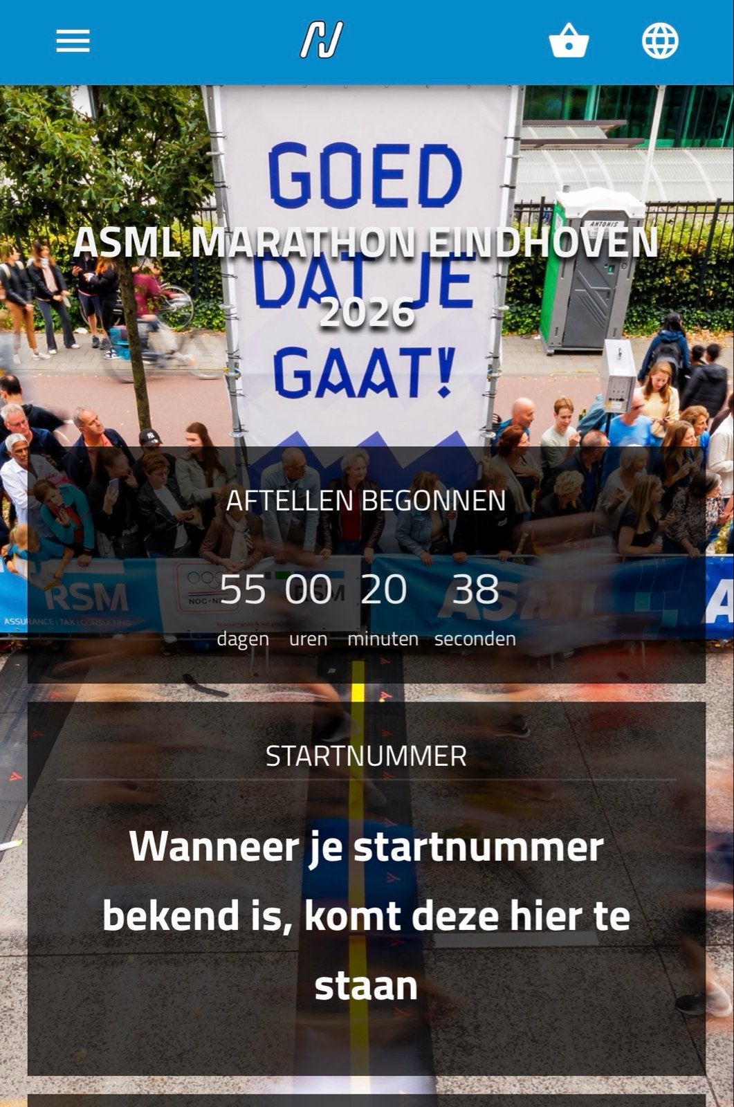 Startbewijs ASML Eindhoven 10 KM 2026, Tickets en Kaartjes, Sport | Overige, Eén persoon, Oktober
