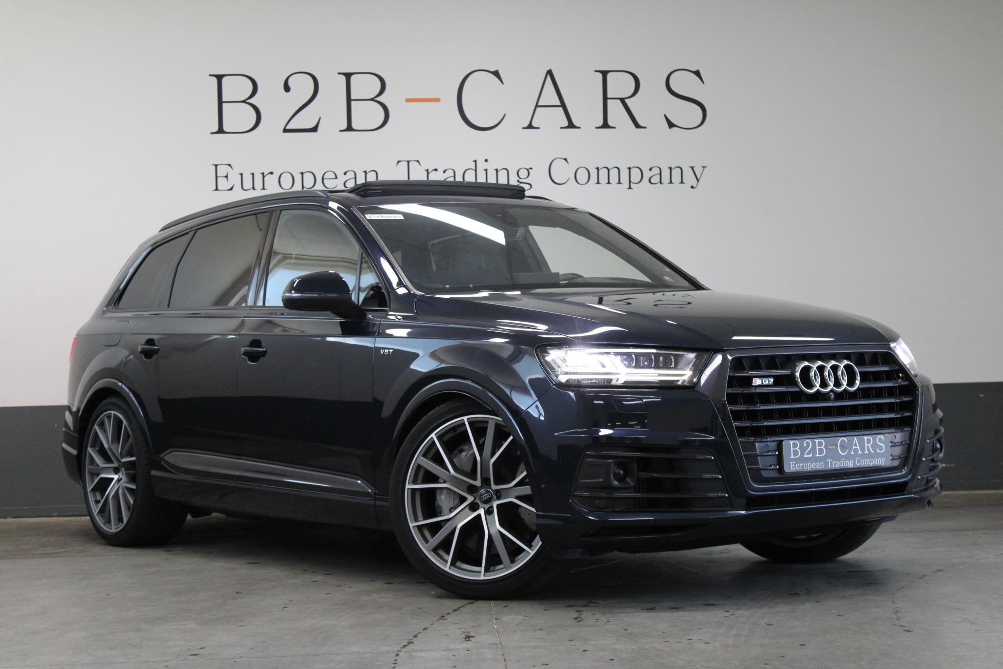 Audi Q7 4.0 TDI SQ7 Quattro 7p | Keramische remschijven | Pa, Auto's, Audi, 435 pk, Gebruikt, Blauw, Origineel Nederlands