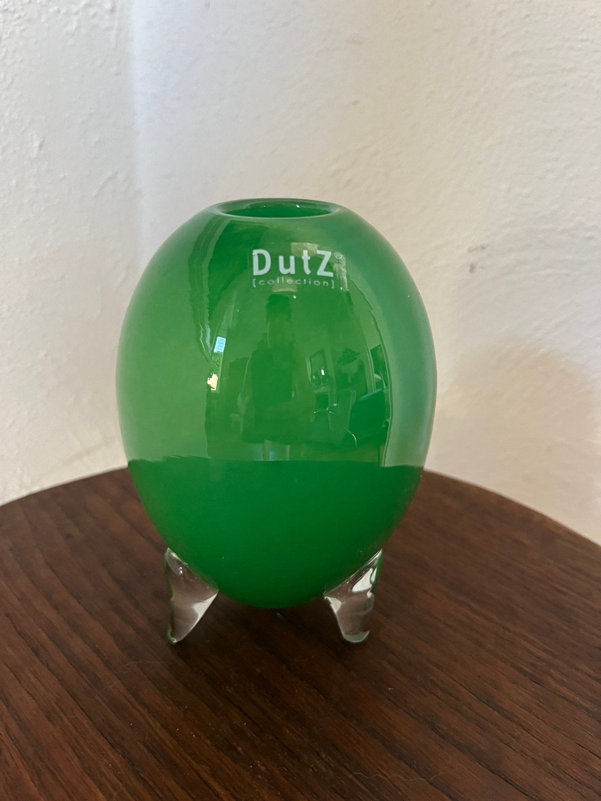 Dutz vaasje groen 14 cm als nieuw, Huis en Inrichting, Ophalen of Verzenden, Zo goed als nieuw, Groen