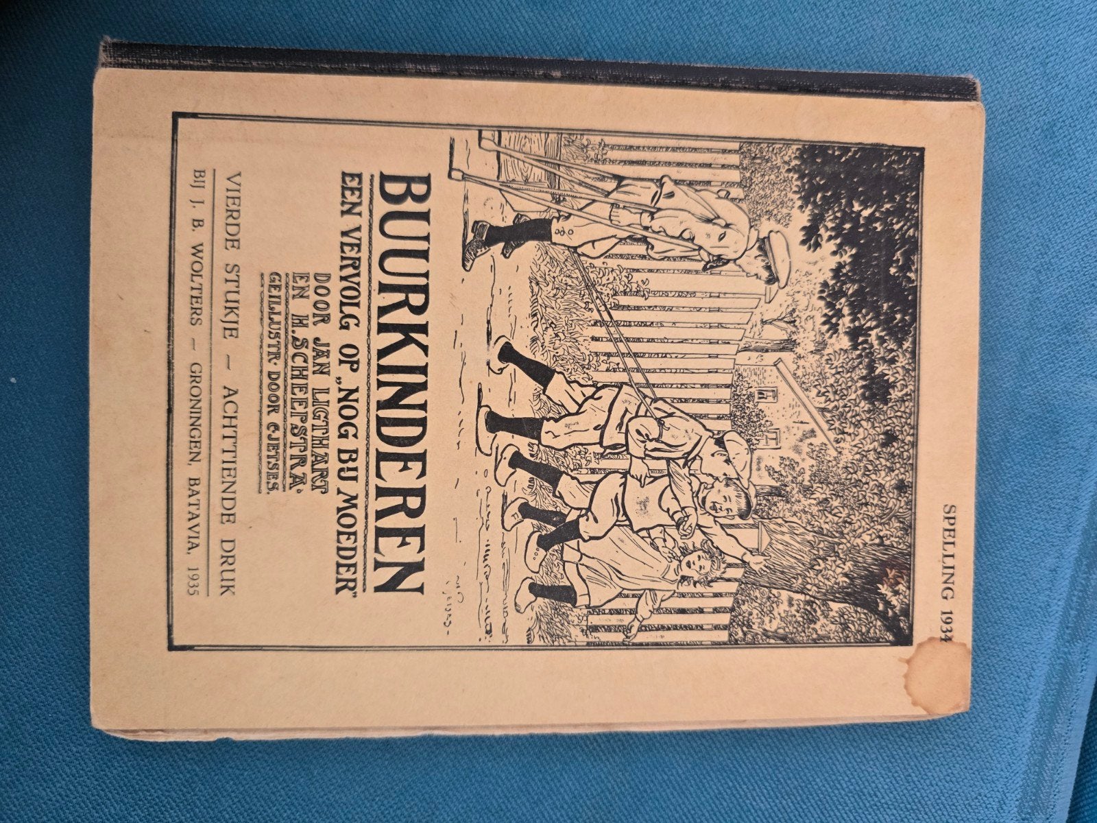 Buurkinderen - Jan Ligthart & H. Scheepstra (1935), Ophalen of Verzenden, Gelezen, Jan Ligthart en H. Scheepstra, Fictie algemeen