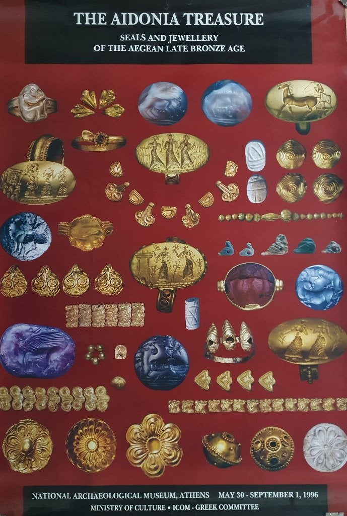 Museum poster: The Aidonia Treasure - Griekse Oudheid, Deurposter of groter, Ophalen of Verzenden, Overige onderwerpen, Rechthoekig Staand
