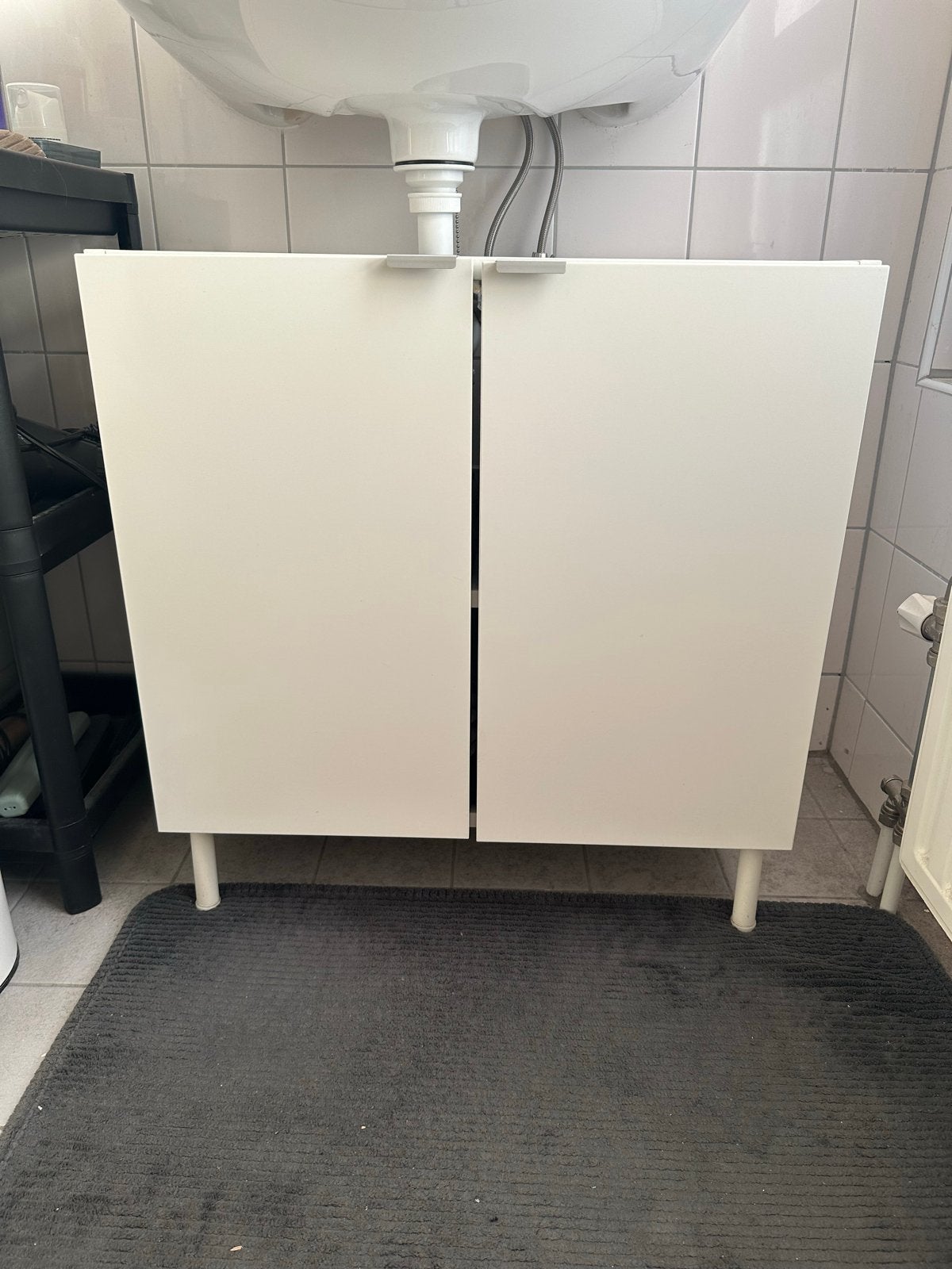 Wastafelonderkast met 2 deuren - wit, Ophalen, Gebruikt, 50 tot 100 cm, Minder dan 100 cm