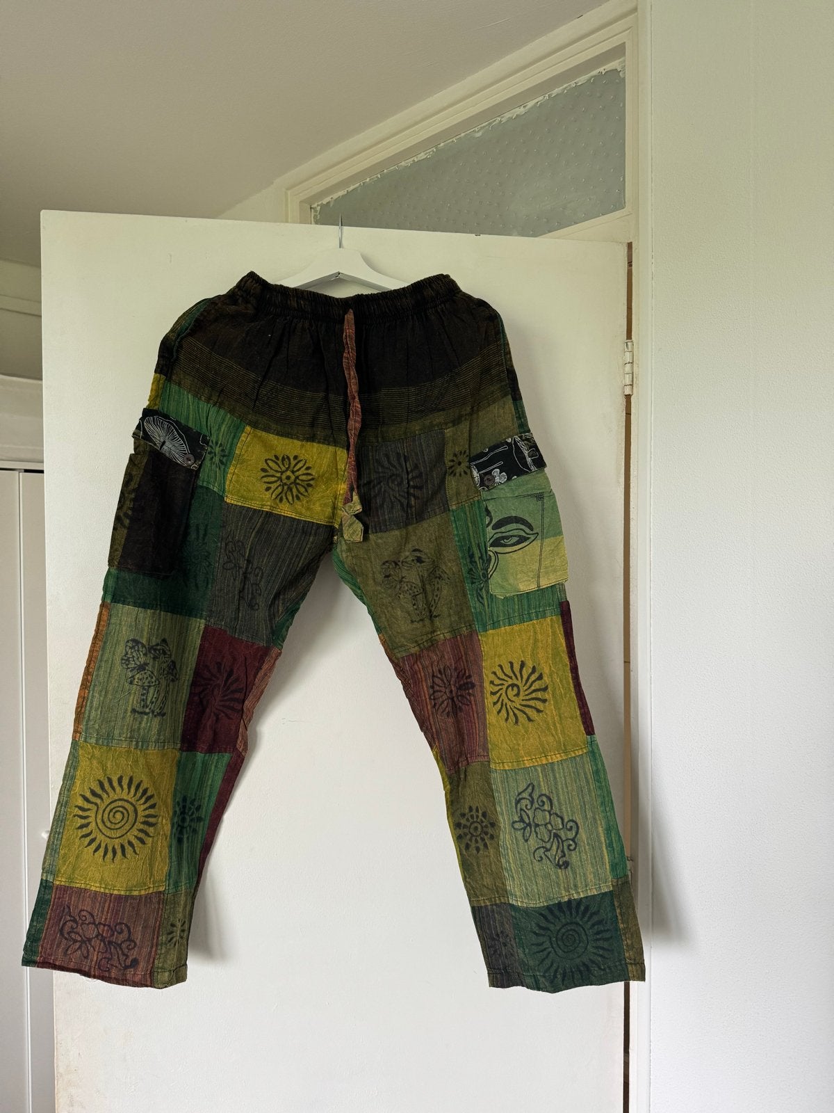 Patchwork Hippie Broek - Comfortabel en Uniek, Ophalen of Verzenden, Zo goed als nieuw, Overige maten, Meerkleurig