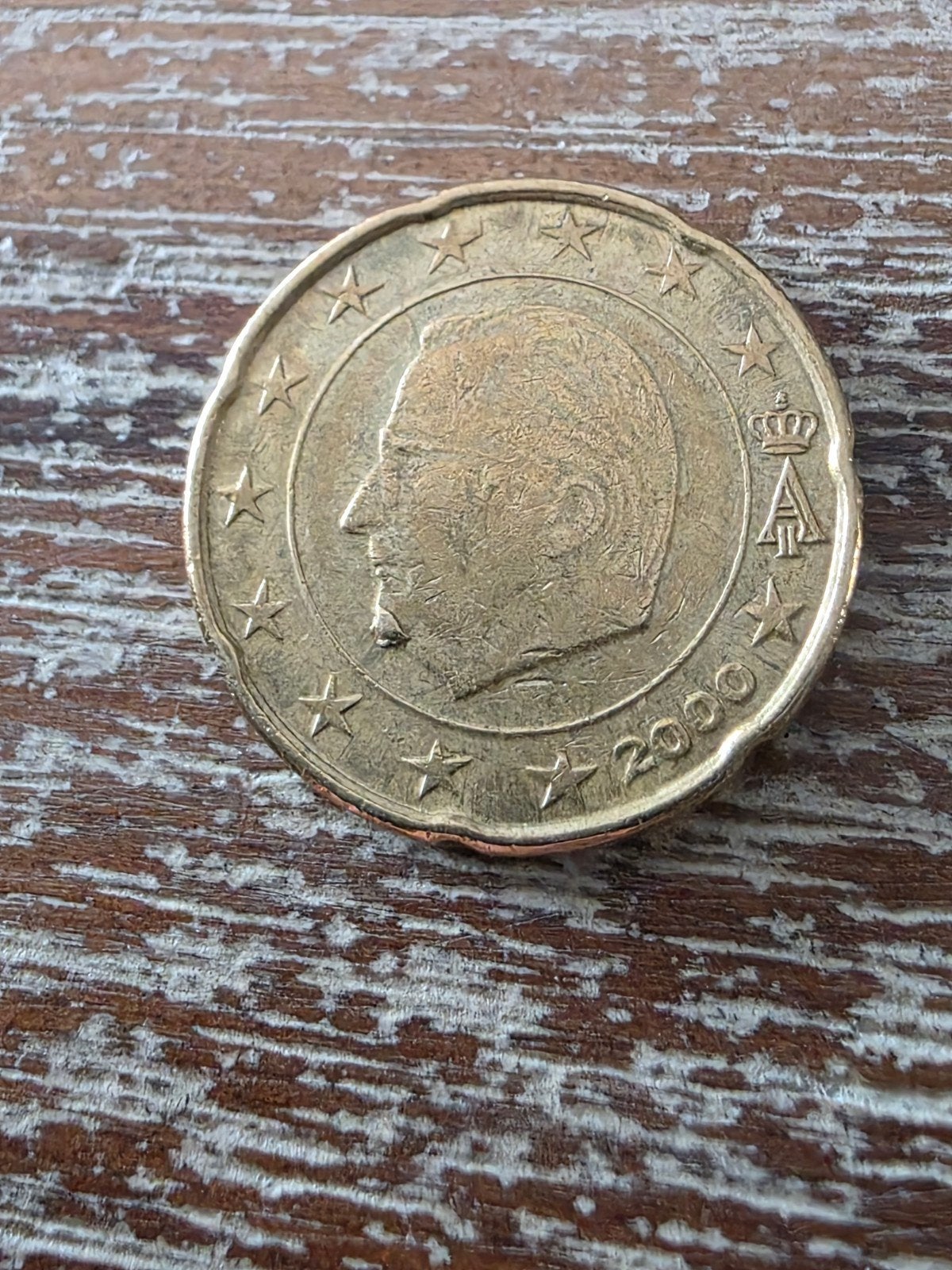 Misslag 20 Cent Euromunt België 2000 - Koning Albert II, Ophalen of Verzenden, België, 20 cent, Losse munt