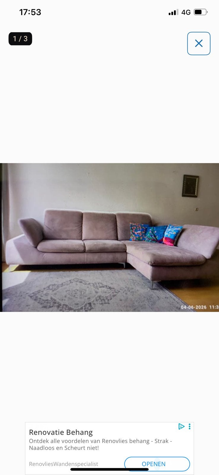Hoek Relaxbank/ chaise longue, Ophalen of Verzenden, Zo goed als nieuw
