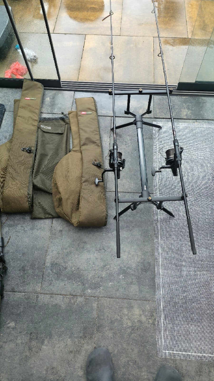 Complete karperset Shimano Aerlex 10000 XTB + Fox EOS Rodpod, Watersport en Boten, Ophalen of Verzenden, Complete set