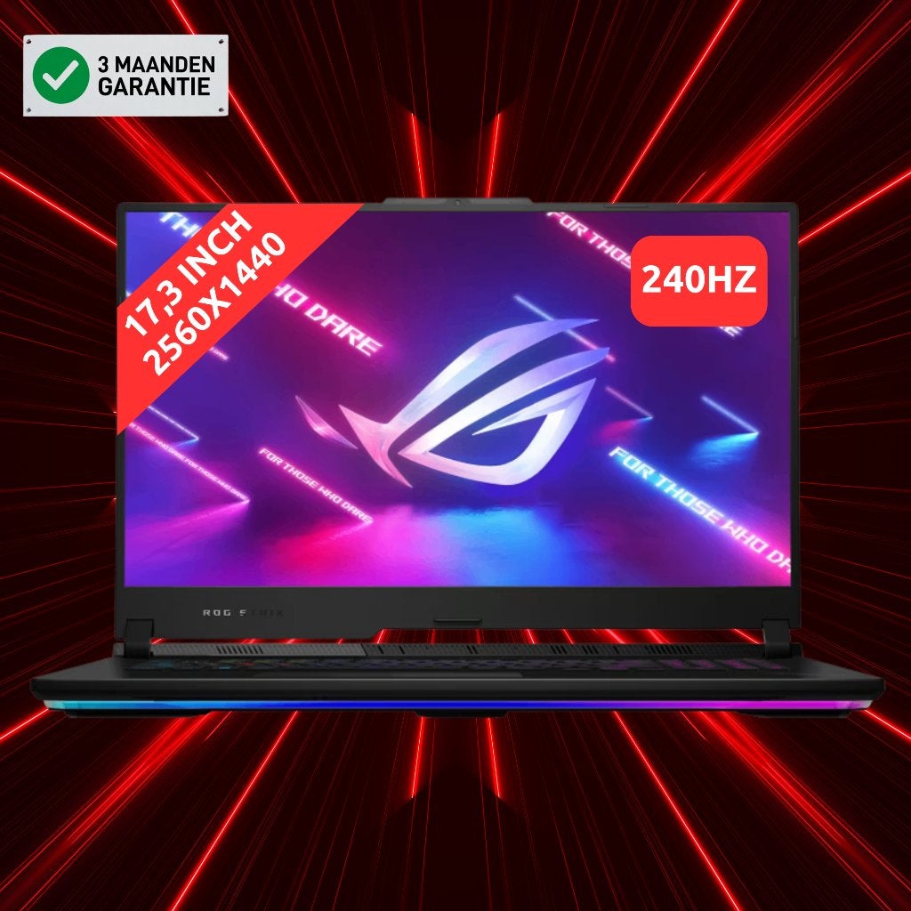 ASUS ROG Strix SCAR 17 (RTX 4090 & AMD 9 7945HX3D & Quad HD, 2 tot 3 Ghz, 32 GB, Refurbished, Ophalen of Verzenden