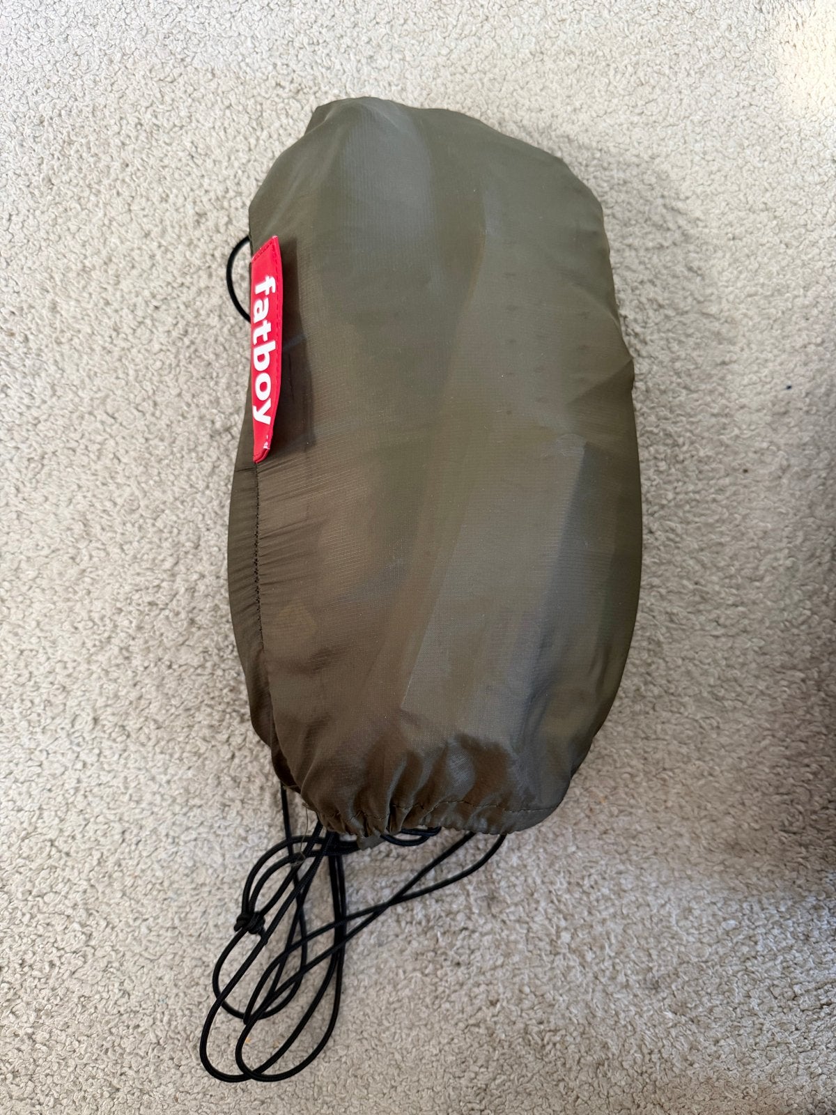 Fatboy Lamzac L inflatable luchtbed/loungebank olijfgroen, Ophalen, Zo goed als nieuw, 1-persoons