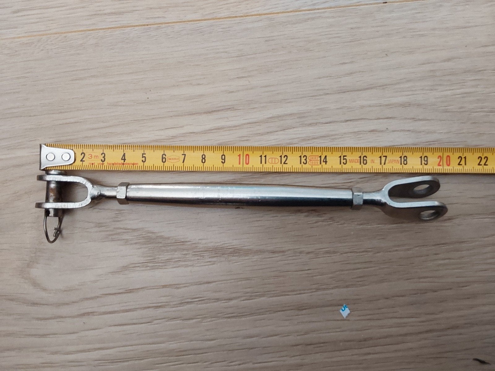 RVS Spanner met oog en gaffel, ca. 30 cm, Watersport en Boten, Ophalen of Verzenden, Gebruikt, Overige typen