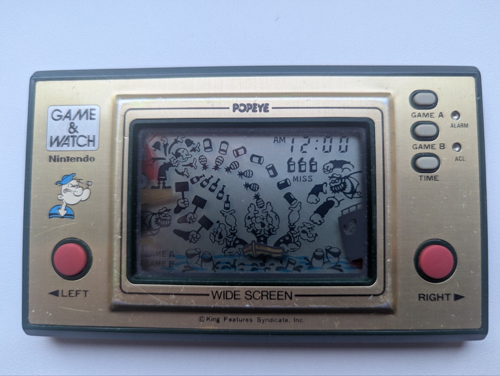 Nintendo Game & Watch Popeye PP-23 Wide Screen 1981 originee, Spelcomputers en Games, Ophalen of Verzenden, Gebruikt, Overige controllers