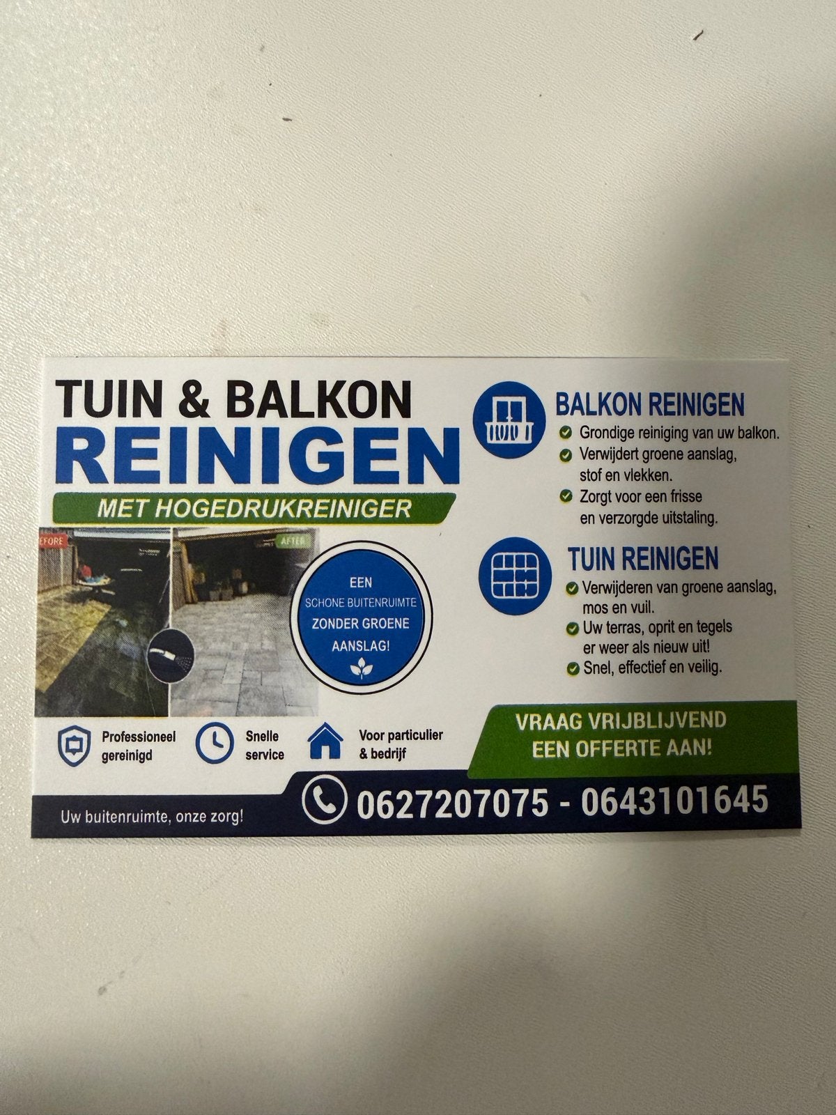 Tuin ontkruid verwijderen & reinigen met hogedrukreiniger, Ophalen, Nieuw