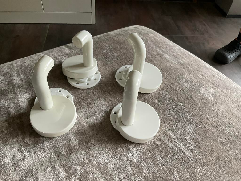 Set van 4 witte kunststof haken HEWI 520.70, Gebruikt, Kunststof, Ophalen of Verzenden, Modern