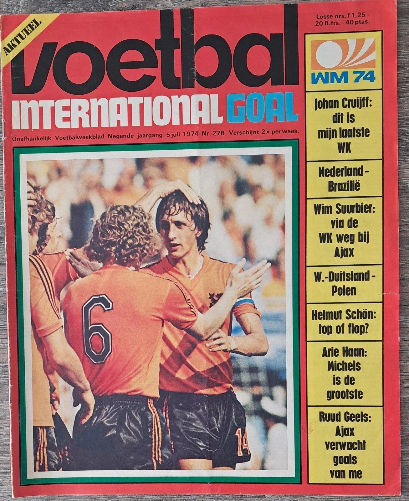 Voetbal International 1974, Ophalen of Verzenden, Gebruikt, Boek of Tijdschrift