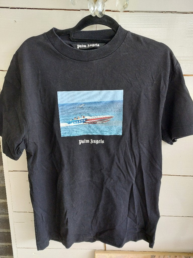 Palm Angels speedboot t-shirt maat m Nieuwprijs 164 euro., Kleding | Heren, Ophalen of Verzenden, Zo goed als nieuw