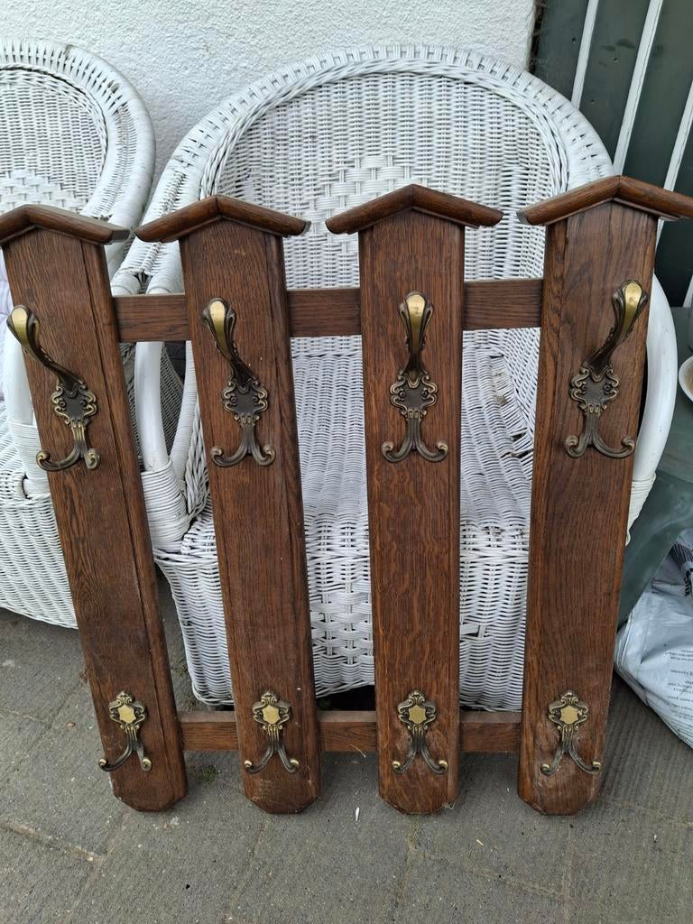 Houten kapstok en oude houten stoel, Gebruikt, Minder dan 100 cm, Hout, Ophalen