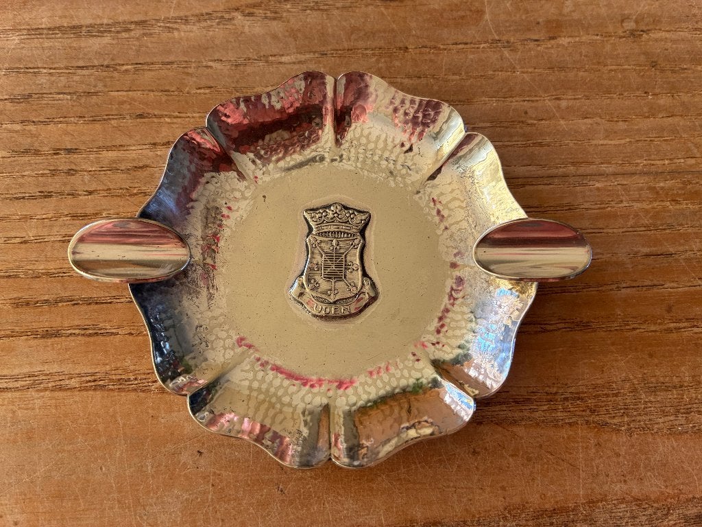 Vintage Sola M100 verzilverd asbakje gemeente Uden, Verzamelen, Ophalen of Verzenden, Zo goed als nieuw, Asbak