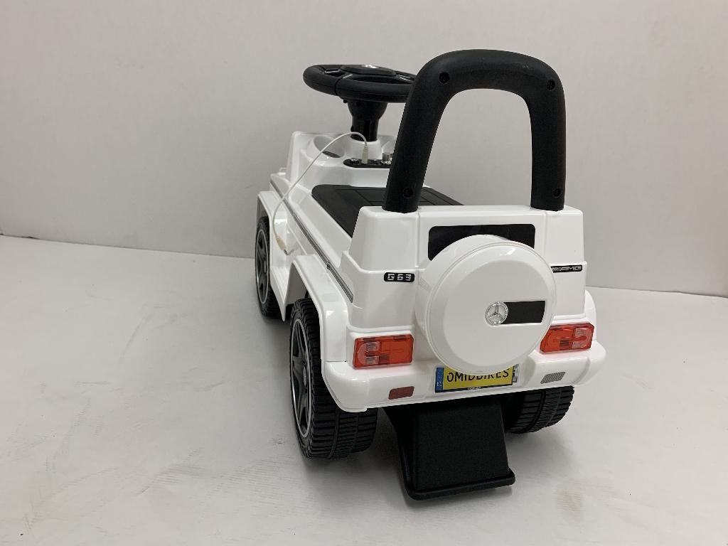 Mercedes G63 AMG loopauto Wit met USB en AUX input NIEUW, Ophalen of Verzenden, Nieuw, Overige typen, Met wieltjes