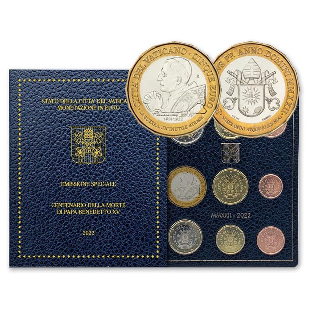 BU set Vaticaan 2022 Blister - 1 cent tm 2 euro + 5 euro, Postzegels en Munten, Munten | Europa | Euromunten, Ophalen of Verzenden
