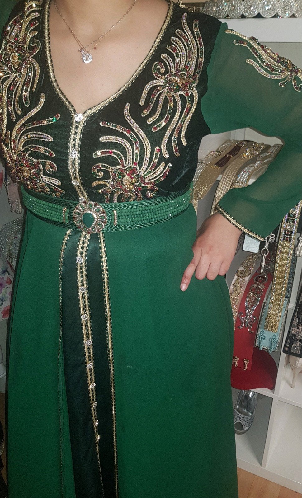 Mooi groen takshita te koop, Ophalen of Verzenden, Zo goed als nieuw, Groen, Overige typen