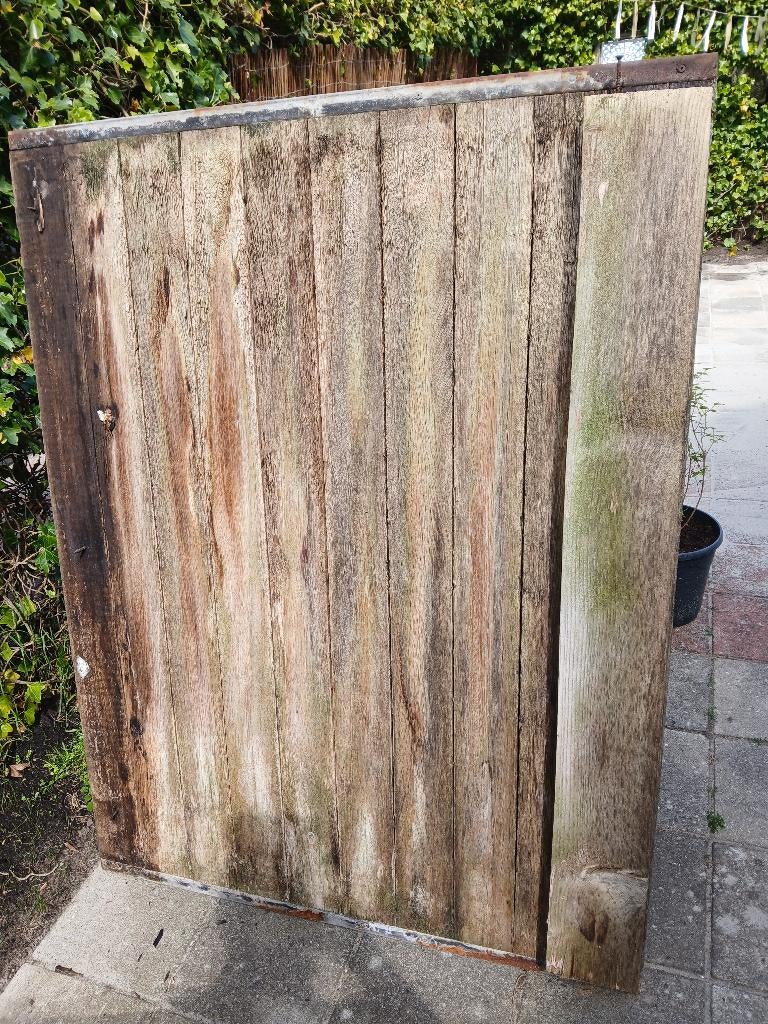 Sterk houten tafel/ afscheiding/ blad ( paardestal), Huis en Inrichting, Ophalen, Gebruikt, Hout, Landelijk