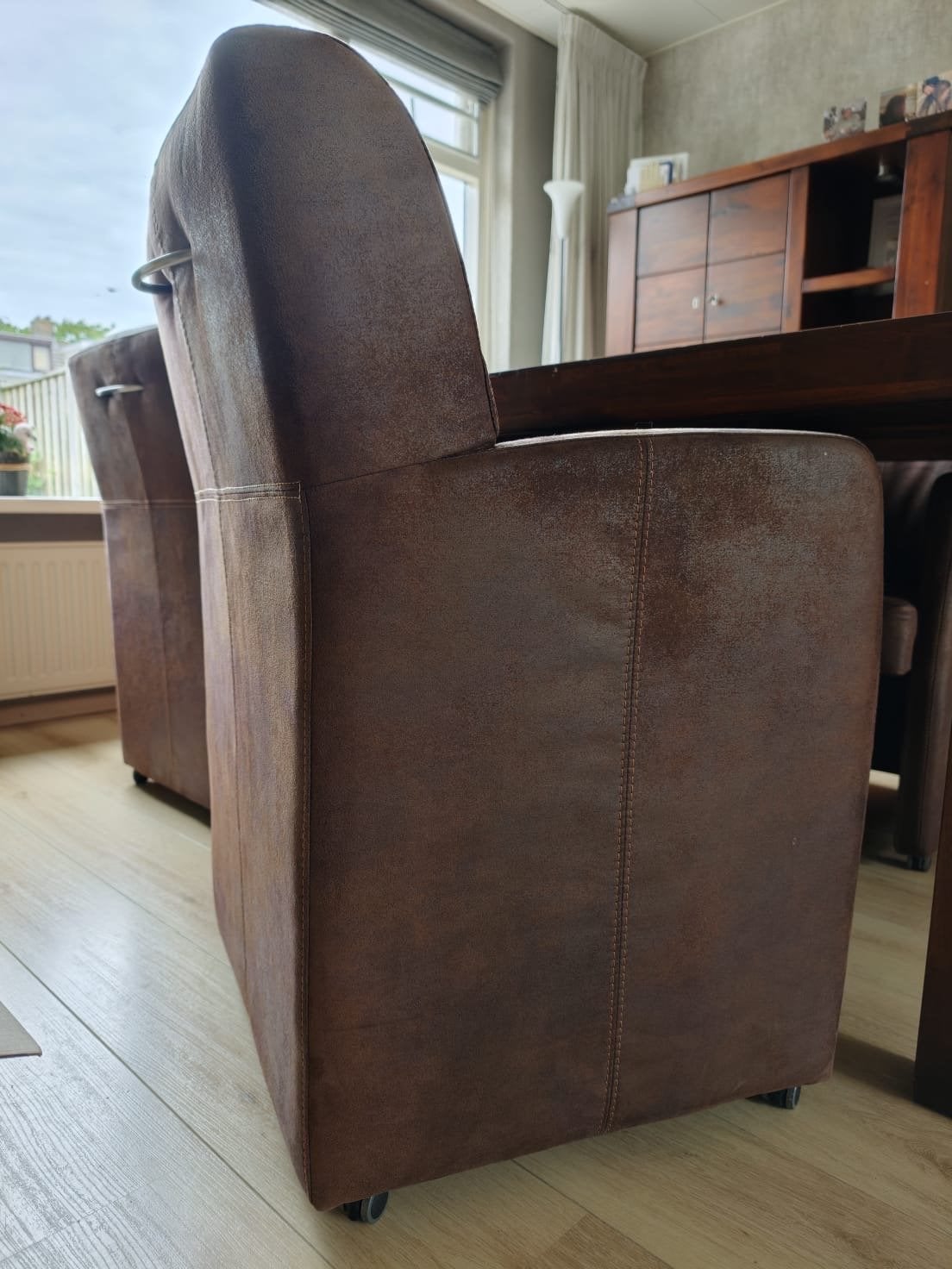 Woonkamer Set: Eettafel, Stoelen, Kasten, Salontafel, Huis en Inrichting, Stoelen, Ophalen, Gebruikt, Bruin, Vijf, Zes of meer stoelen