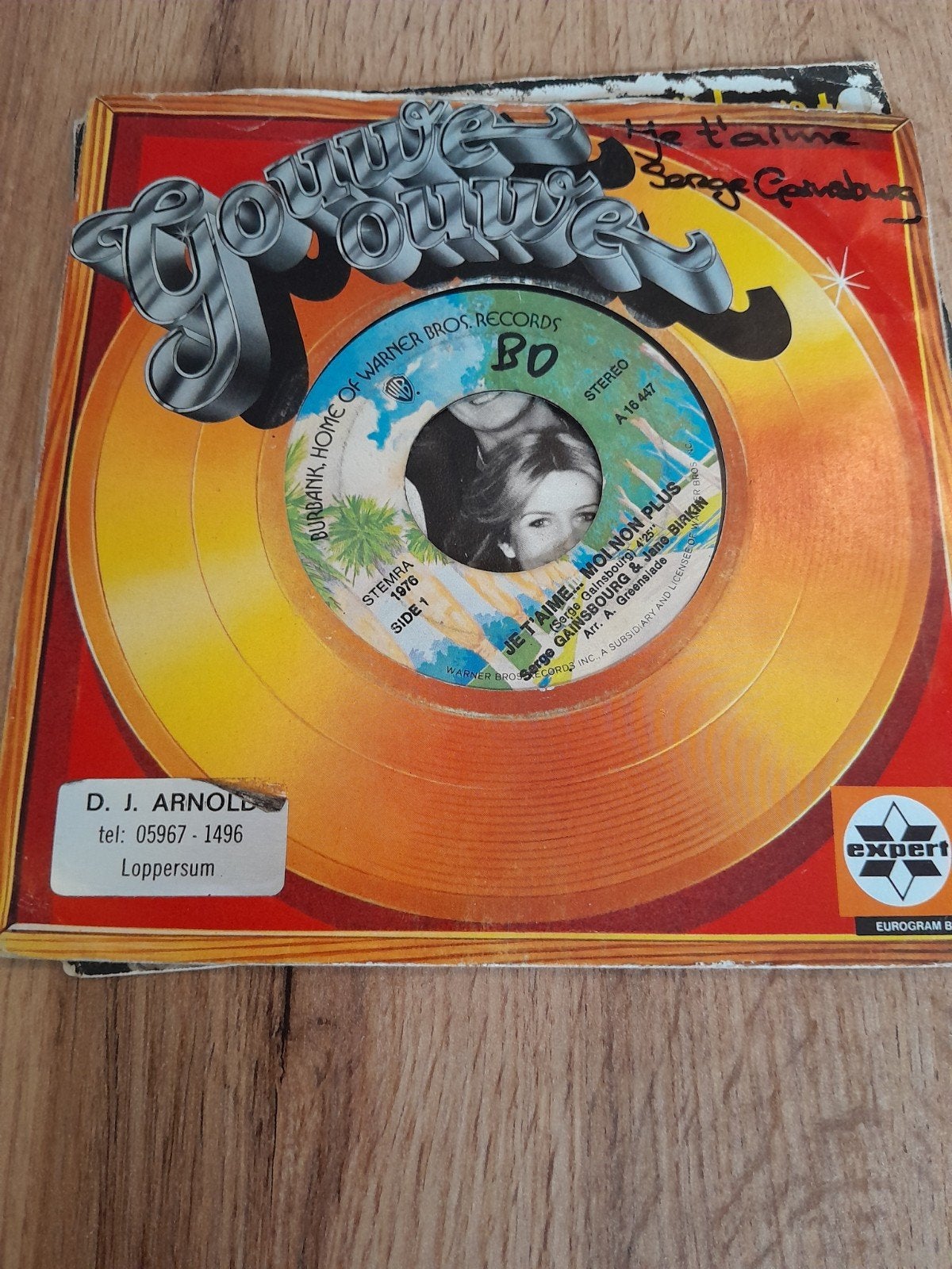 Serge gainsbourg & jane birkin 7inch je t,aime moi now plus, Ophalen of Verzenden, Zo goed als nieuw, Pop