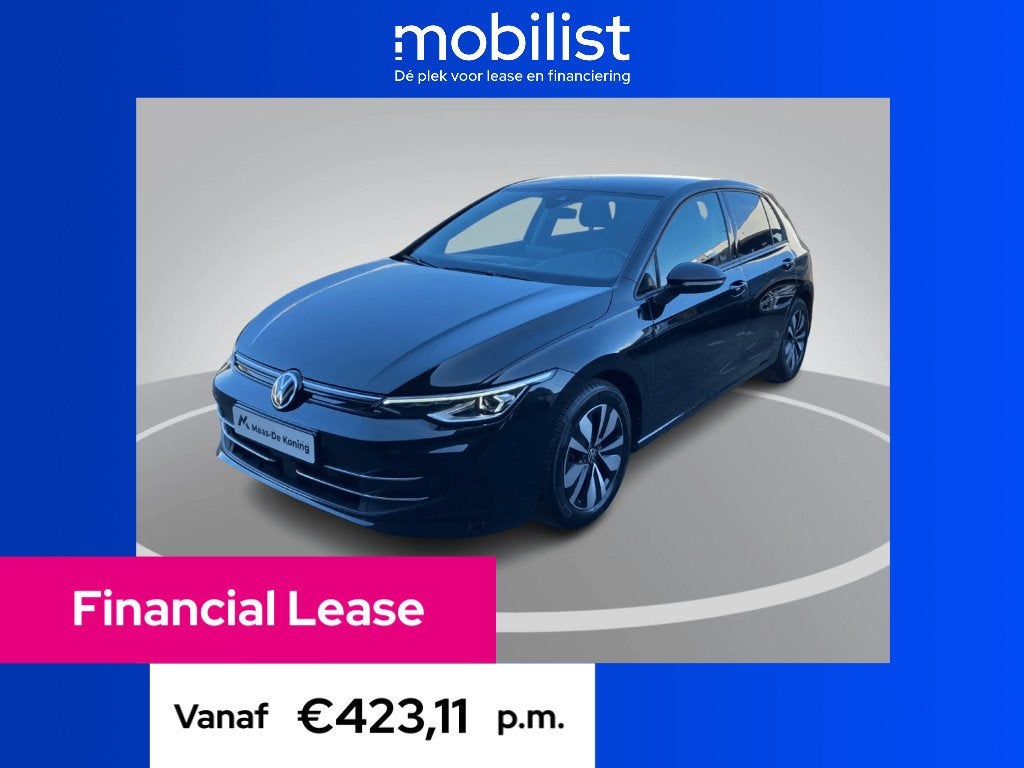 Volkswagen Golf 1.5 eTSI 110KW/150PK Goal (bj 2025), 4 cilinders, 150 pk, Zwart, Bedrijf