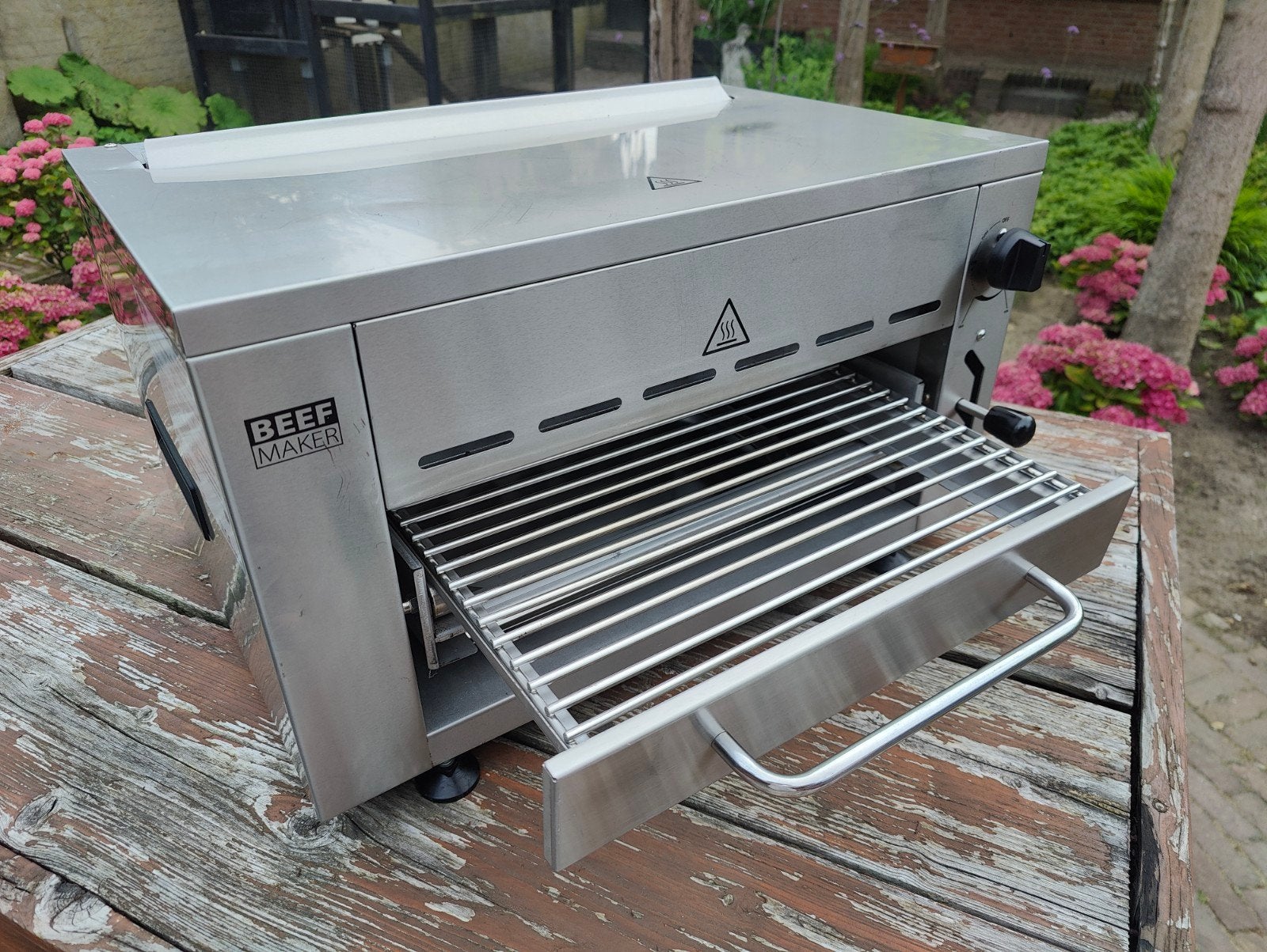 500°C Gas pizzaoven & steakgrill | Grill Time Beef Maker, Ophalen of Verzenden, Zo goed als nieuw, Grill Time