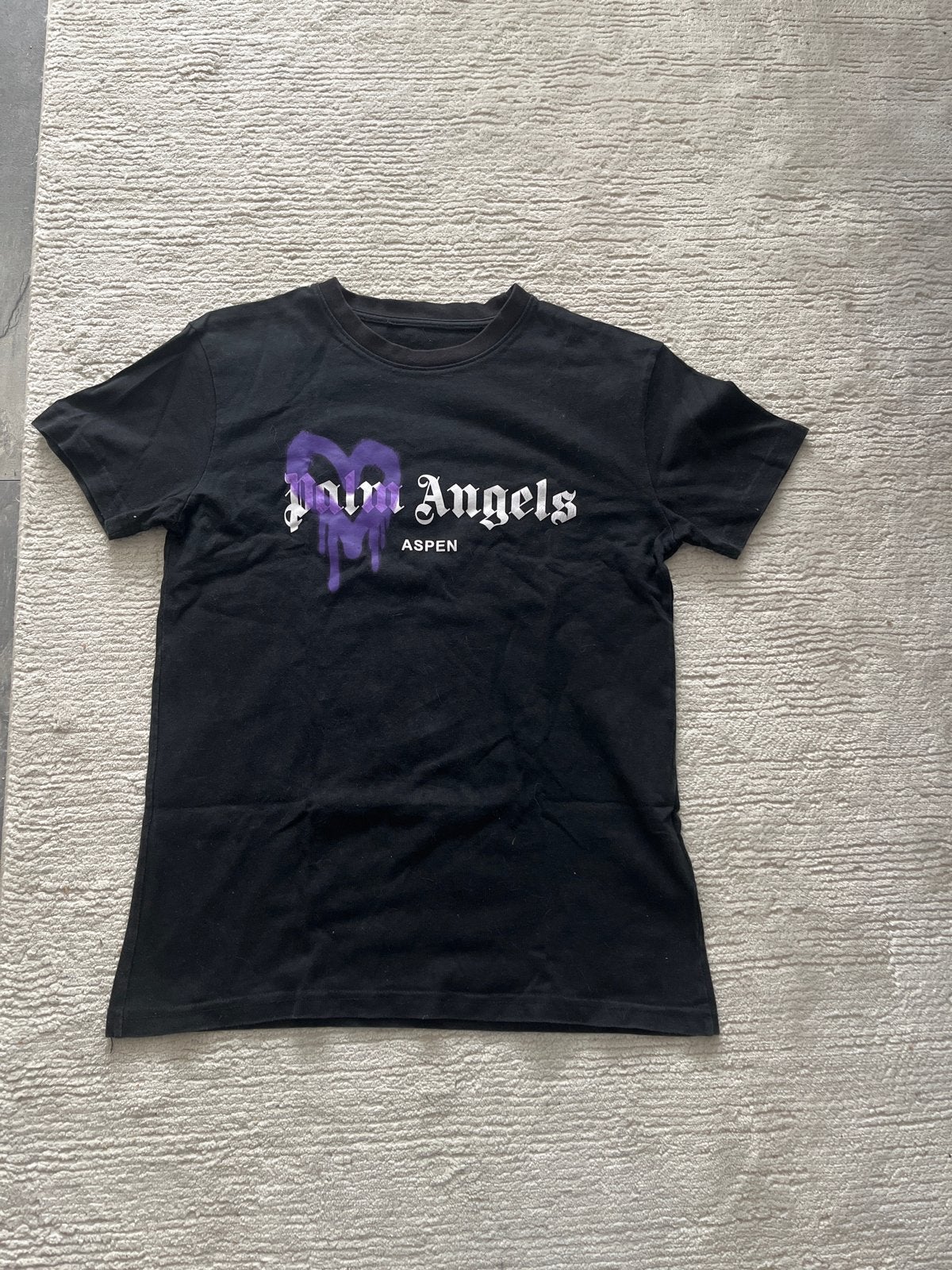 Palm Angels Aspen T-shirt Zwart Maat S, Kleding | Dames, Zwart, Ophalen of Verzenden, Zo goed als nieuw, Korte mouw