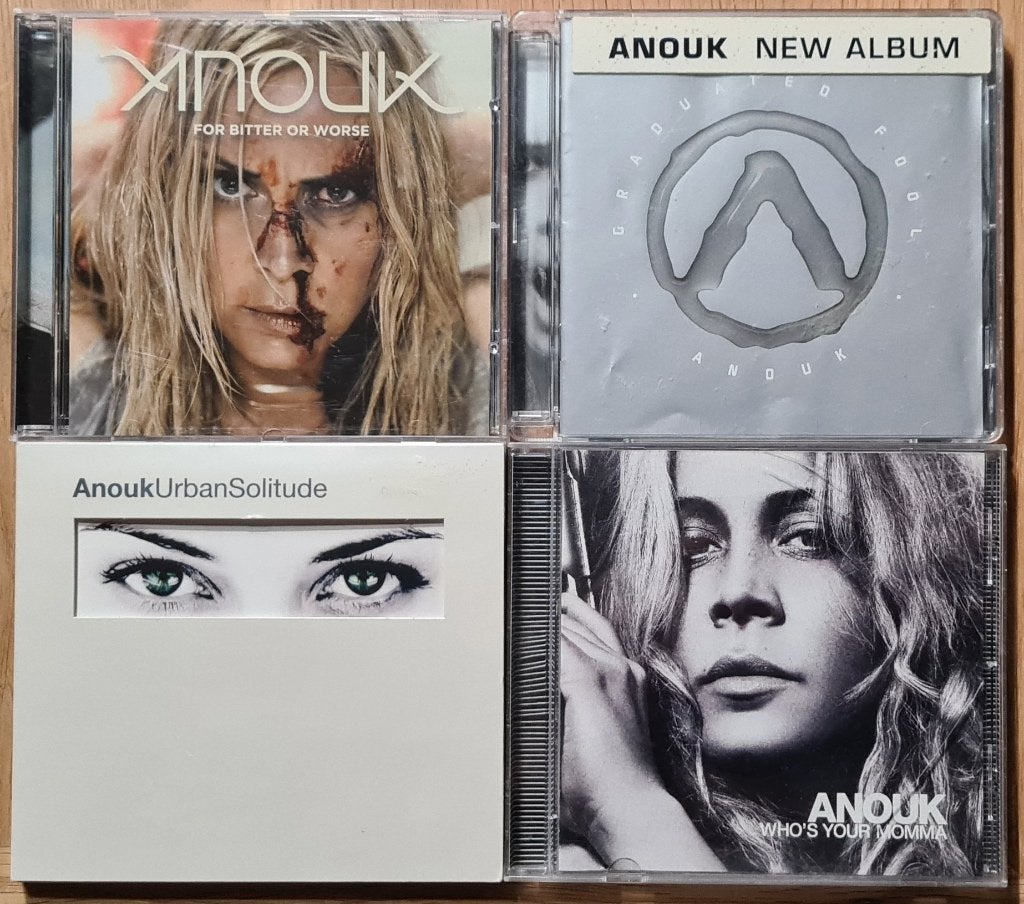 ANOUK - Graduat. fool, Solitude, For bitter & Momma (4 CDs ), Cd's en Dvd's, Ophalen of Verzenden, Zo goed als nieuw, Poprock
