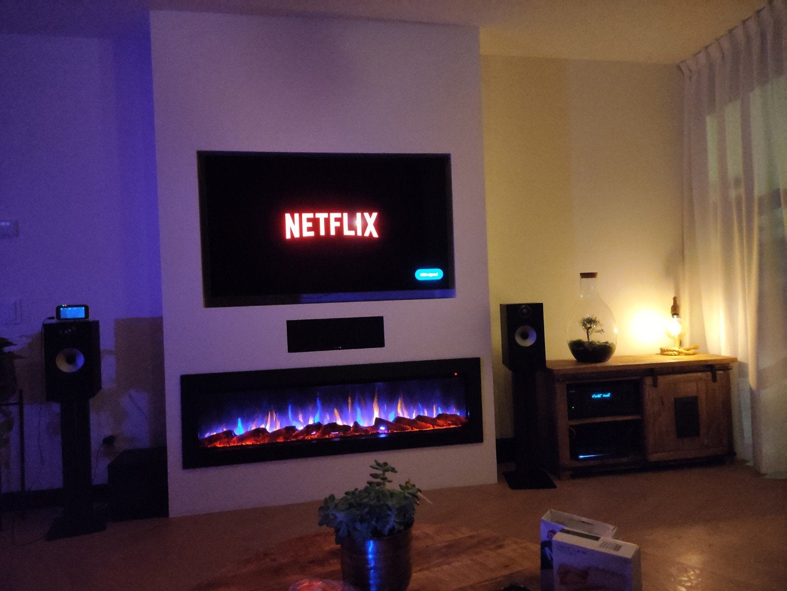 Modern Fires Sfeerhaard met Afstandsbediening & App, Ophalen of Verzenden, Zo goed als nieuw, Inbouwhaard, Elektrische haard