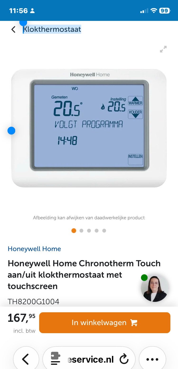 Honeywell Home Chronotherm Touch Klokthermostaat, Ophalen of Verzenden, Slimme thermostaat, Zo goed als nieuw