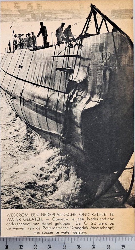 Marine 1939; duikboot O23 te water gelaten bij de RDM, Verzamelen, Verzenden, Voor 1940, Gebruikt, Overige onderwerpen