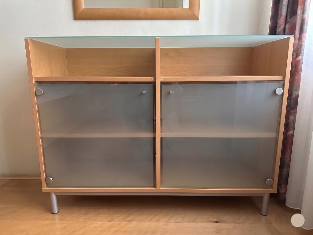 Make-up tafel/kastje met gratis bijpassende spiegel, Huis en Inrichting, Kasten | Vitrinekasten, Ophalen, Glas, 100 tot 150 cm