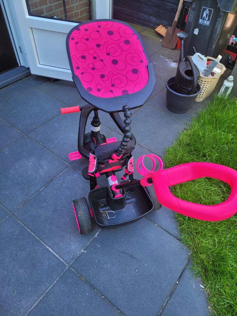 Little Tikes driewieler roze met duwstang, Fietsen en Brommers, Fietsen | Driewielers, Terugtraprem, Little Tikes, Ophalen of Verzenden