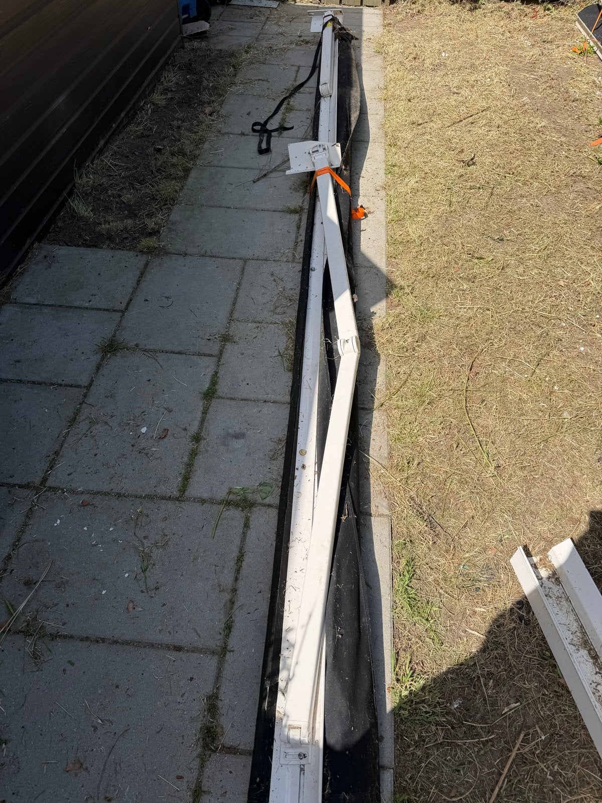 Zonneschermen: 1x 2.5m en 1x 5m, Ophalen, Gebruikt, 450 cm of meer, Knikarmscherm
