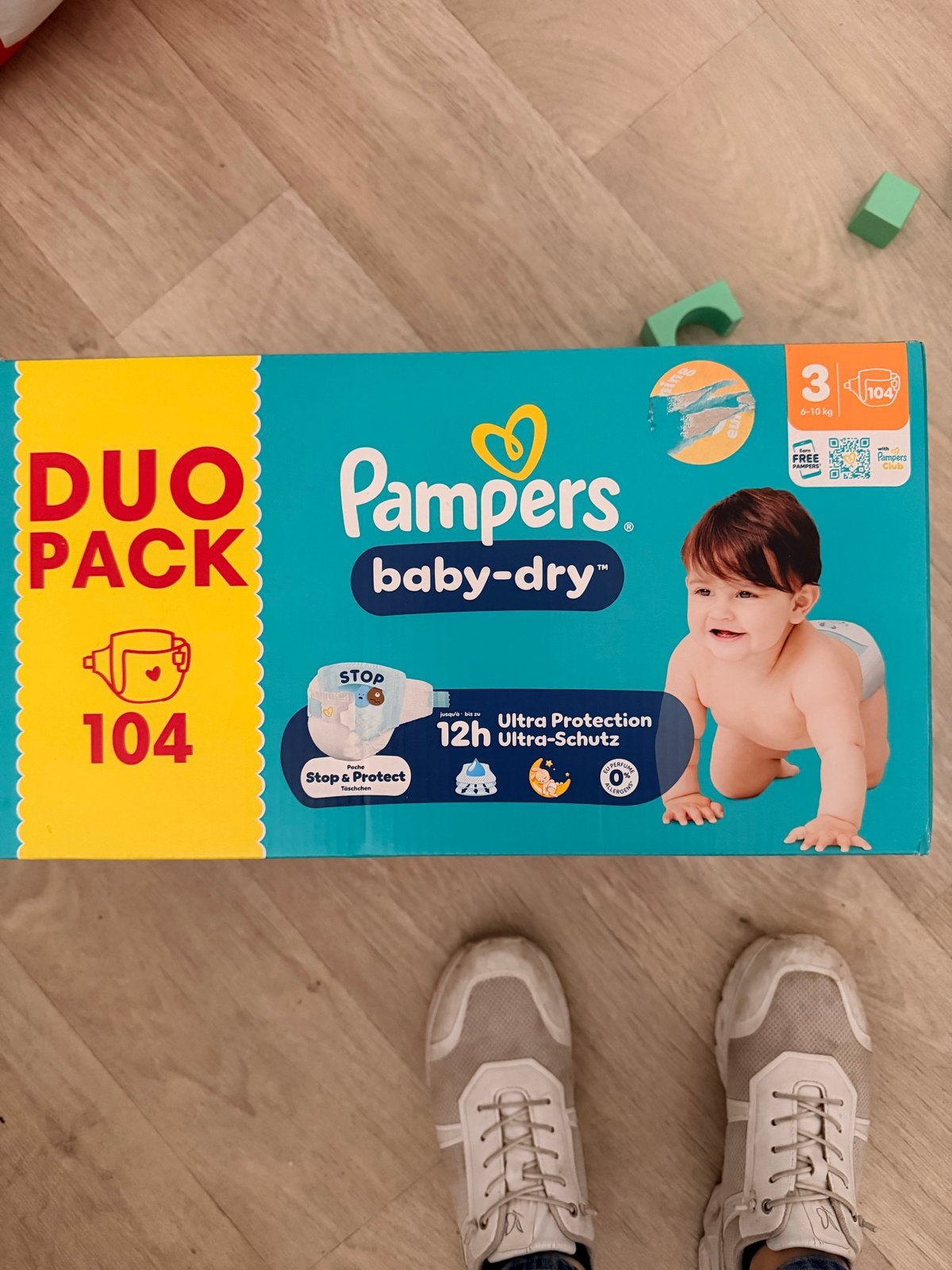 Pampers Baby-Dry Luiers Maat 3 (6-10 kg) Duo Pack - 104 stuk, Ophalen, Nieuw