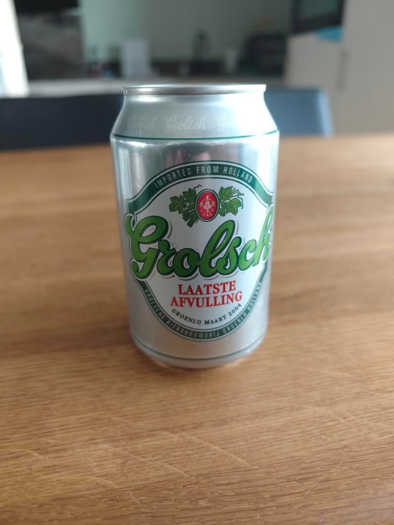 Grolsch Bierblikje - Laatste Afvulling Maart 2004, Verzamelen, Ophalen of Verzenden